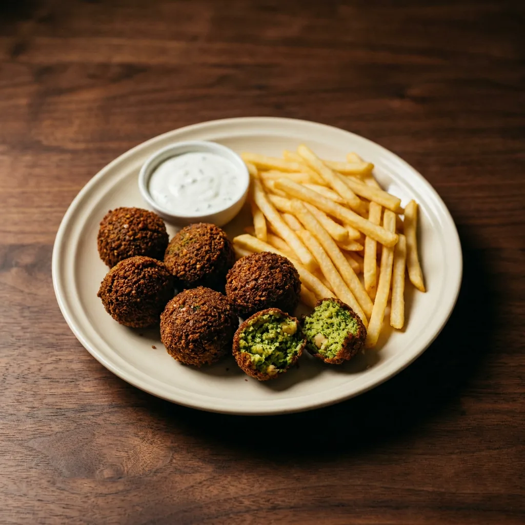 Falafel Prefritos 6 Unidades con Patatas